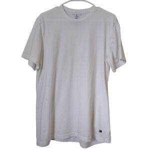 Tommy‎ Hilfiger Undershirt Men Large White Crew Neck 2-Pack Short Sleeves EUC